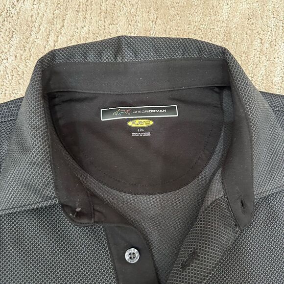 Black Performance Polo Shirt with Moisture-Wicking Fabric - Picture 2 of 2